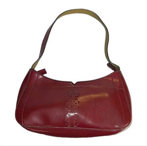 Mondani shoulder bag faux leather purse burgundy color